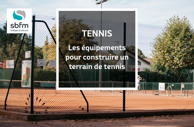 Illustration Les Équipements Pour Construire Un Terrain De Tennis